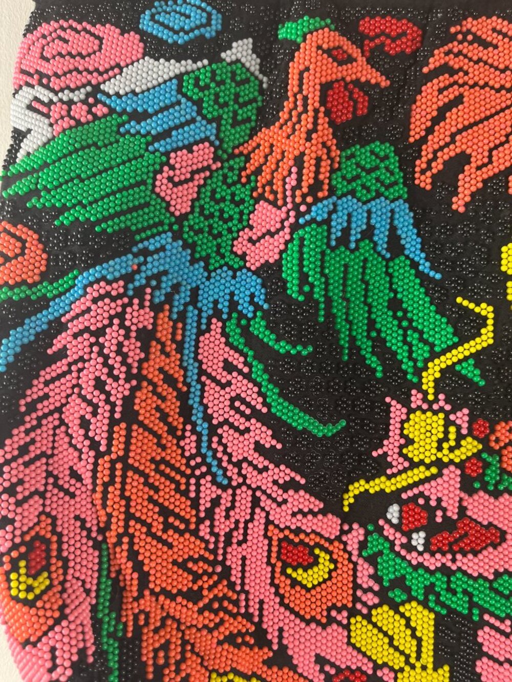 Kitsch Vintage Dargon & Phoenix Motif Beaded Handbag - Picture 6 of 8